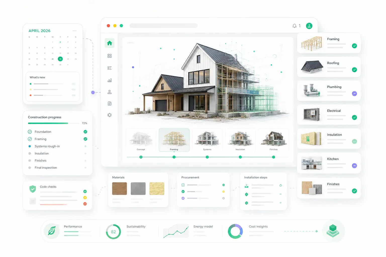 Barn House residential digital twin — April 2026