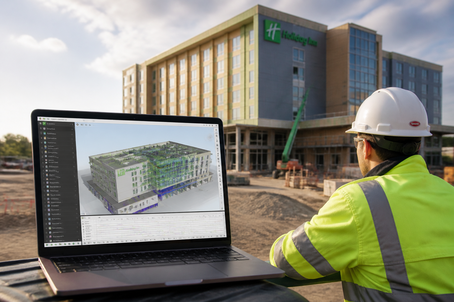 Holiday Inn new hotel construction digital twin case study